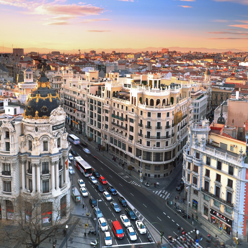 Fotografía de la gran vía de Madrid